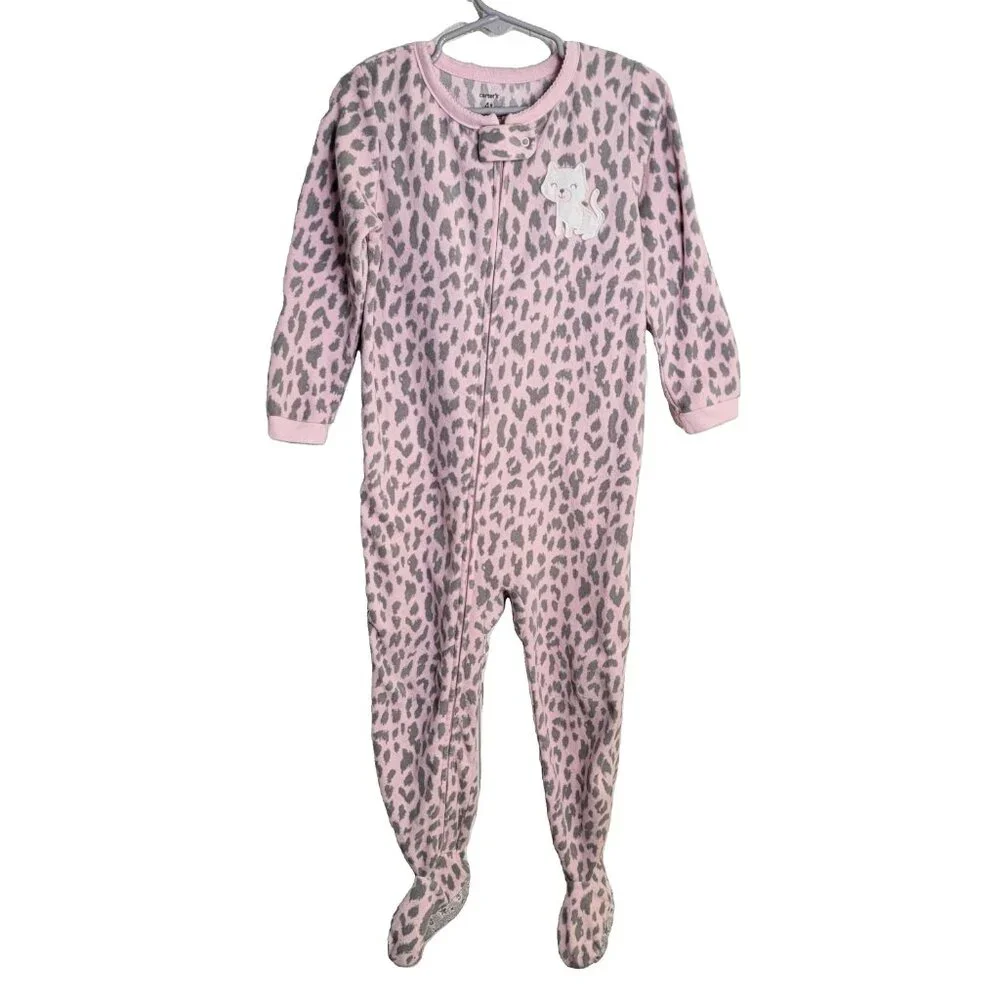 Carter’s Toddler Footed Pajamas Fleece One‑Piece Sleeper Size 4T